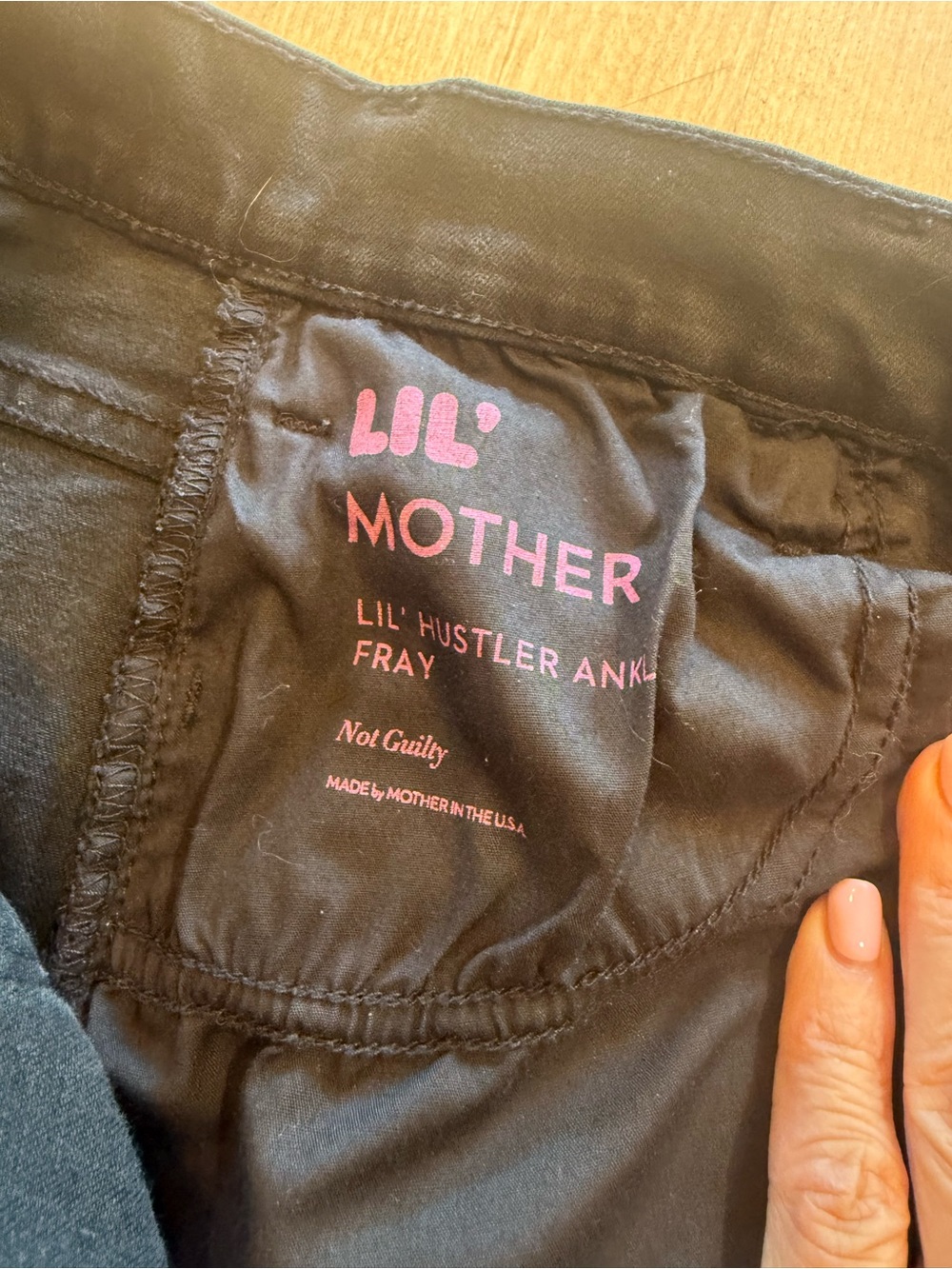 MOTHER Lil' Hustler Ankle Fray Jeans - Black
